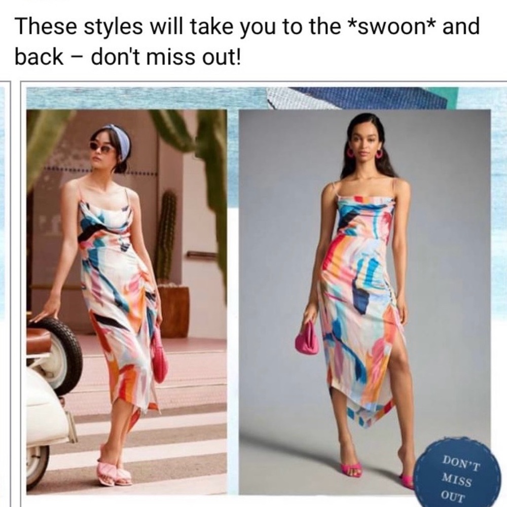 Anthropologie Colorful Asymmetrical Dress